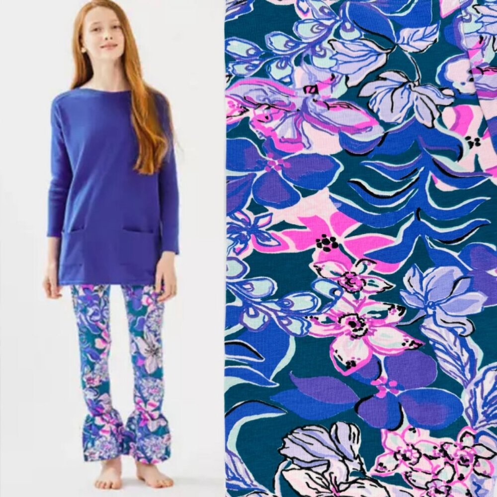 NWOT Lilly Pulitzer Tanzanian Teal Moonlight Garden Vanya Legging